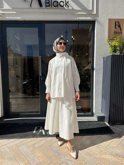 26SS204 Cotton Kadın Gömlek Beyaz