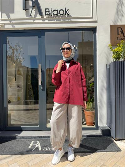 26SS217 Holy Kadın Gömlek Bordo