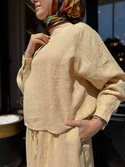 26SS223 Bella Kadın Bluz Taş Rengi