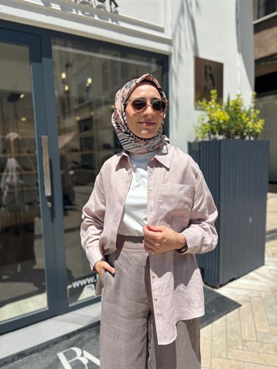 26SS228 Lidya Kadın Gömlek Bej