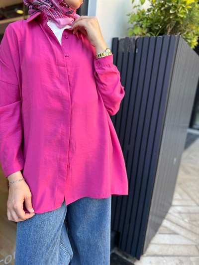 26SS233 Yarasa Kol Kadın Gömlek Pembe