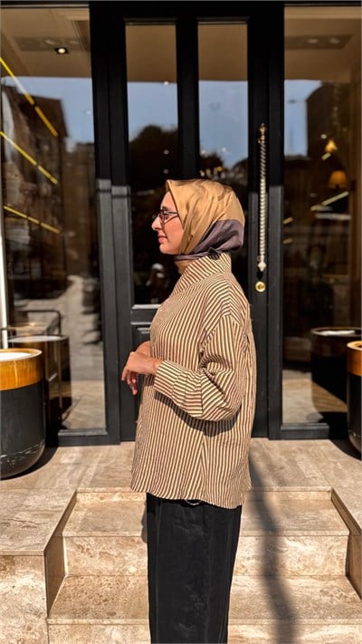 26SS236 Lina Kadın Gömlek ÇİZGİLİ