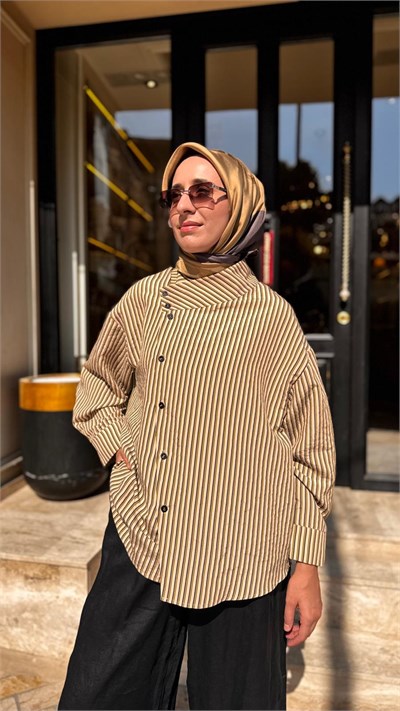 26SS236 Lina Kadın Gömlek ÇİZGİLİ