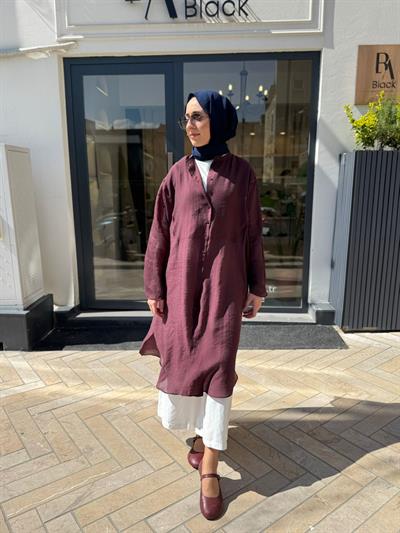 26SS237 Minerva Kadın Tunik Mürdüm