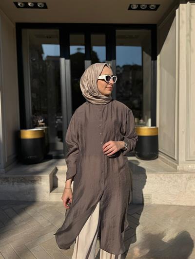 26SS237 Minerva Kadın Tunik Taba