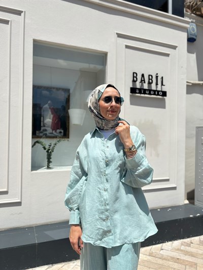 26SS241 Lisa Kadın Gömlek Mavi
