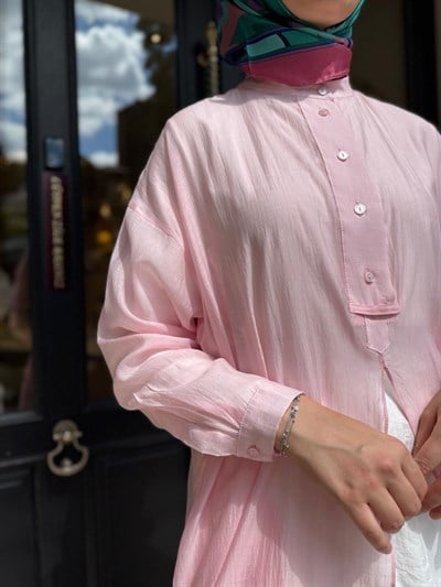 26SS243 Lina Kadın Tunik Pudra Pembe
