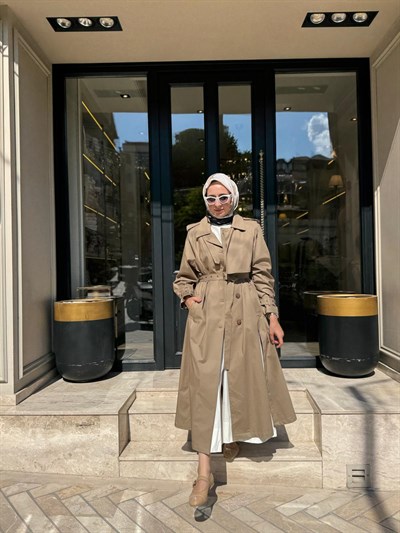 26SS601 Valen Kadın Trench Vizon