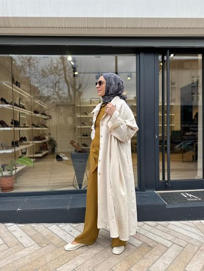 26SS602 Mist Kadın Trenc Krem