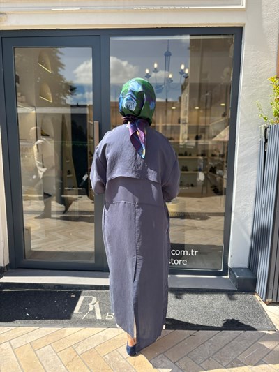 26SS604 Arsen Kadın Kimono Lacivert