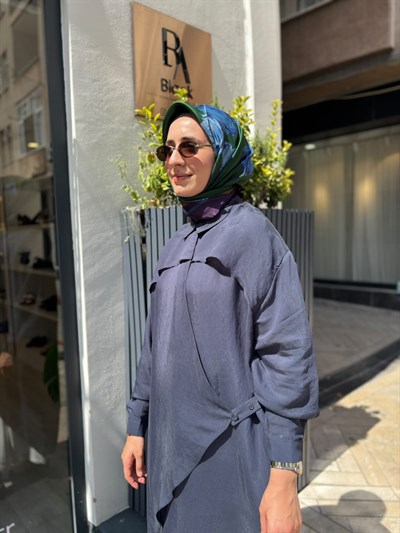 26SS604 Arsen Kadın Kimono Lacivert