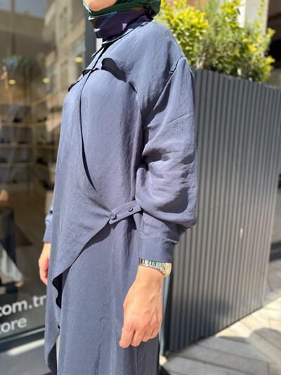 26SS604 Arsen Kadın Kimono Lacivert
