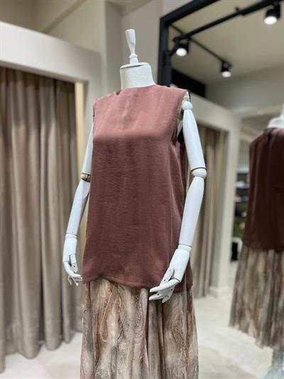 26SSBLZ0006 Mayla Kadın Bluz Camel