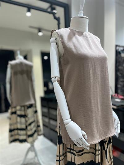 26SSBLZ0006 Mayla Kadın Bluz Koyu Bej