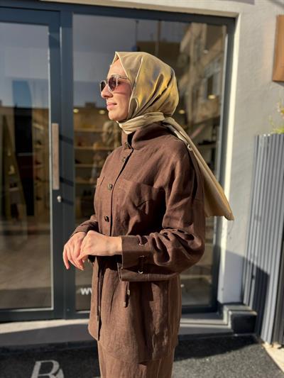 26SSCEK0011 Elvi Kadın Takım Kahve