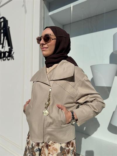 26SSCEK0047 Calep Kadın Ceket Bej