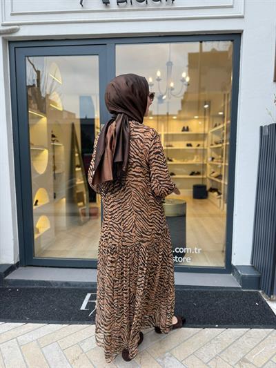 26SSELB0016 Remı Kadın Elbise ZEBRA KAHVE