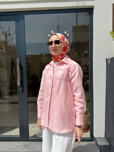 26SSGOM0028 Thomas Kadın Gömlek Pembe