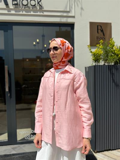 26SSGOM0028 Thomas Kadın Gömlek Pembe