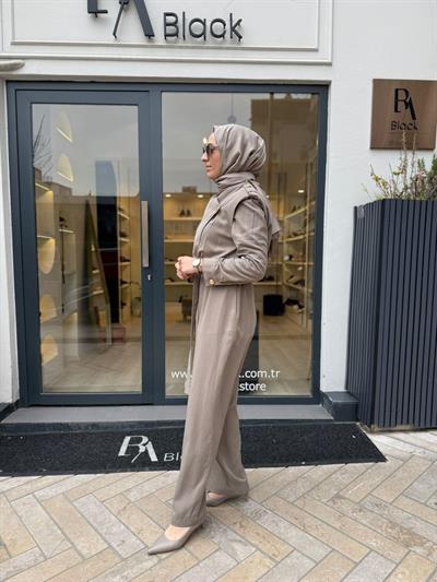 26SSTLM0004 Rika Kadın Tulum Bej