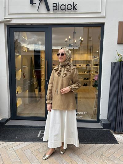 26SSTUN0001 Enid Kadın Tunik Haki Yeşil