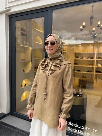 26SSTUN0001 Enid Kadın Tunik Haki Yeşil