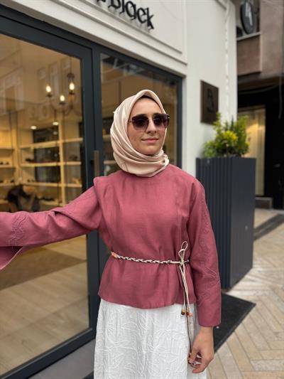 26SSTUN0006 Yuna Kadın Tunik Gül Kurusu