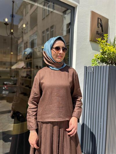26SSTUN0017 Tobıas Kadın Tunik Kahve