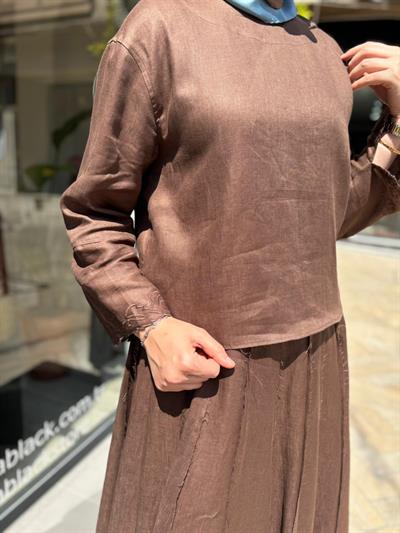 26SSTUN0017 Tobıas Kadın Tunik Kahve
