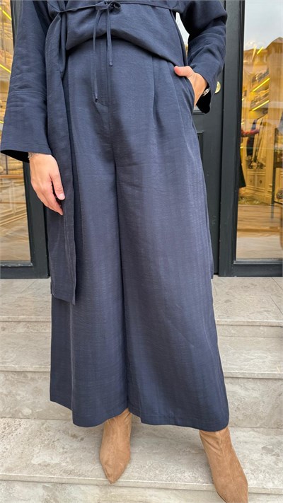 27FW208 Bağcık Detay Kadın Takım Indigo