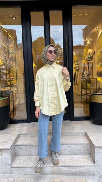 27FW332 Crop Jean Kadın Pantolon Mavi