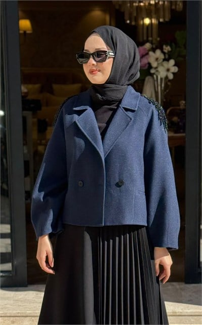 27FWCEK0018 Julia Kadın Ceket Kaz Ayağı
