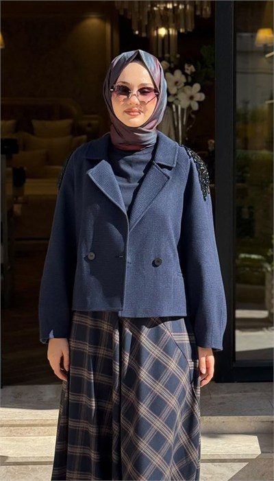 27FWCEK0018 Julia Kadın Ceket Kaz Ayağı