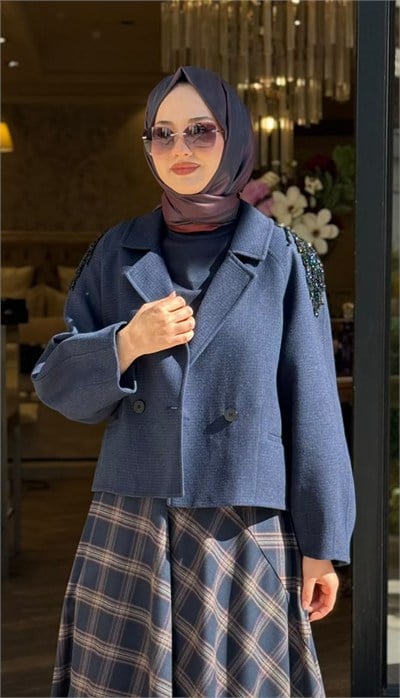 27FWCEK0018 Julia Kadın Ceket Kaz Ayağı