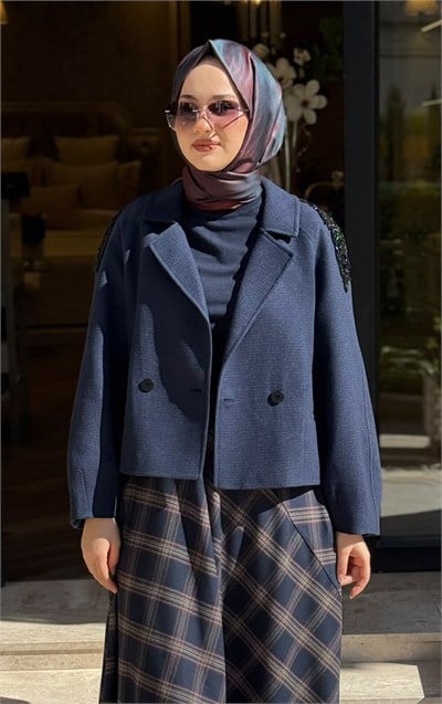 27FWCEK0018 Julia Kadın Ceket Kaz Ayağı