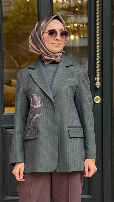27FWCEK0022 Juniper Kadın Ceket Gri