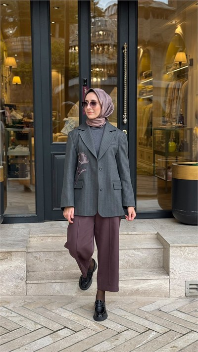 27FWCEK0022 Juniper Kadın Ceket Gri
