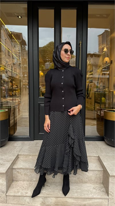 27FWETE0011 Brianna Kadın Etek Puantiyeli