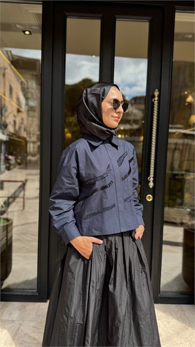 27FWGOM00 Matilda Kadın Gömlek Lacivert