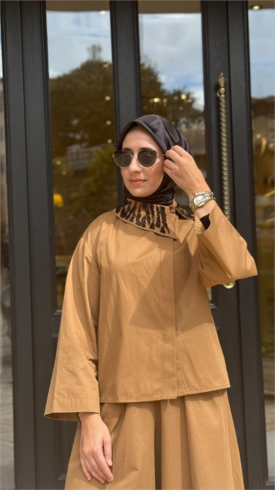 27FWGOM0001 Fuly Kadın Takım Camel