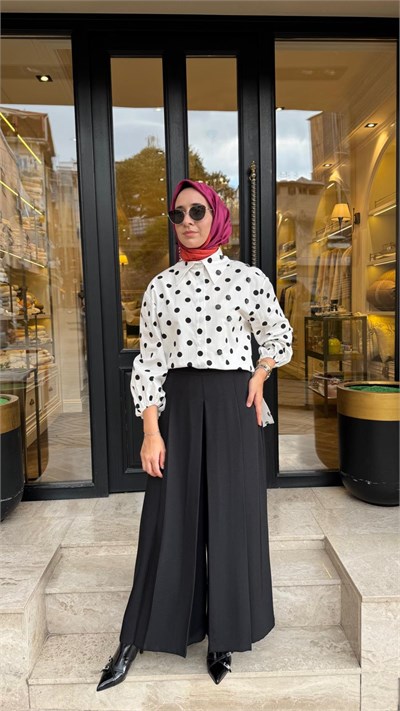 27FWGOM0009 Catherine Kadın Gömlek Puantiyeli