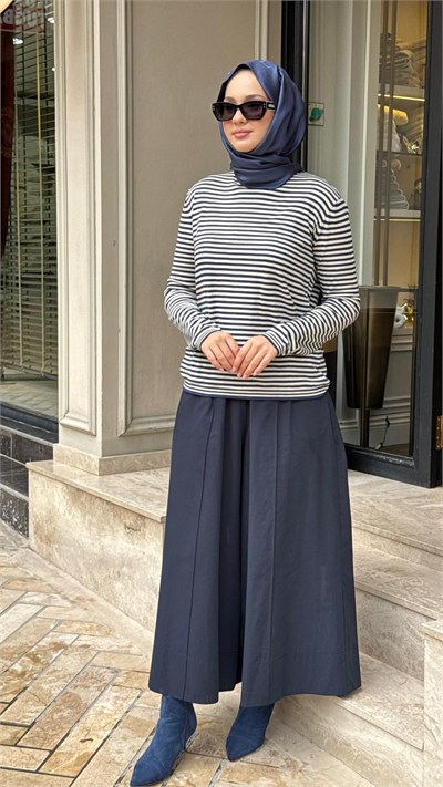 27FWPNT0038 Soles Kadın Pantolon Lacivert