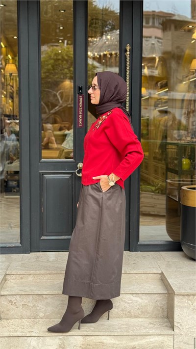 27FWSWE0006 Lydia Kadın Sweat Kırmızı