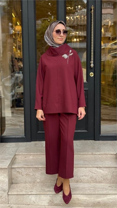 27FWSWE0015 Alexis Kadın Takım Bordo