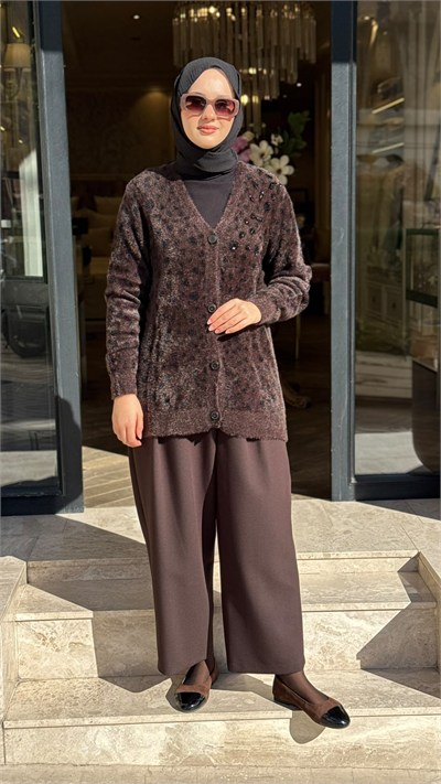 27FWTRI0003 Margaret Kadın Triko DESENLİ