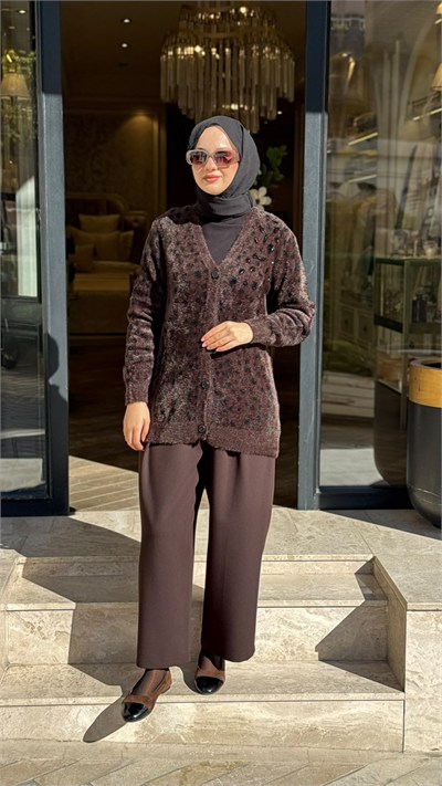 27FWTRI0003 Margaret Kadın Triko DESENLİ