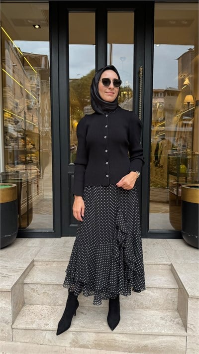 27FWTRI0013 Natalie Kadın Triko Siyah