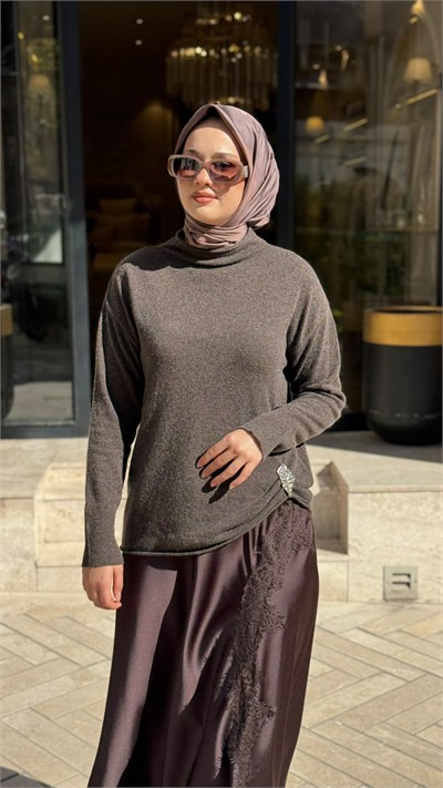 27FWTRI0016 Gabriella Kadın Triko Kahve