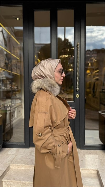 27FWTRN000 Cressida Kadın Trenç Camel