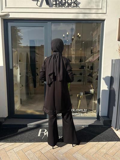38040 Paraşüt Detay Kadın Tunik Siyah